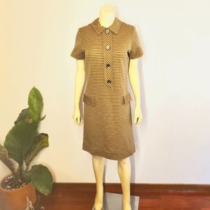 Vintage 60s Nancy Greer Striped Scooter Mod Dress